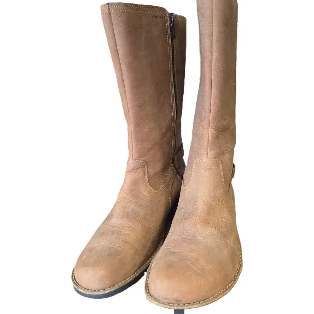 Merrell Waterproof Tan Leather Zip Up Mid Calf Boots Gorpcore Outdoors 9.5 VGUC - Picture 7 of 15